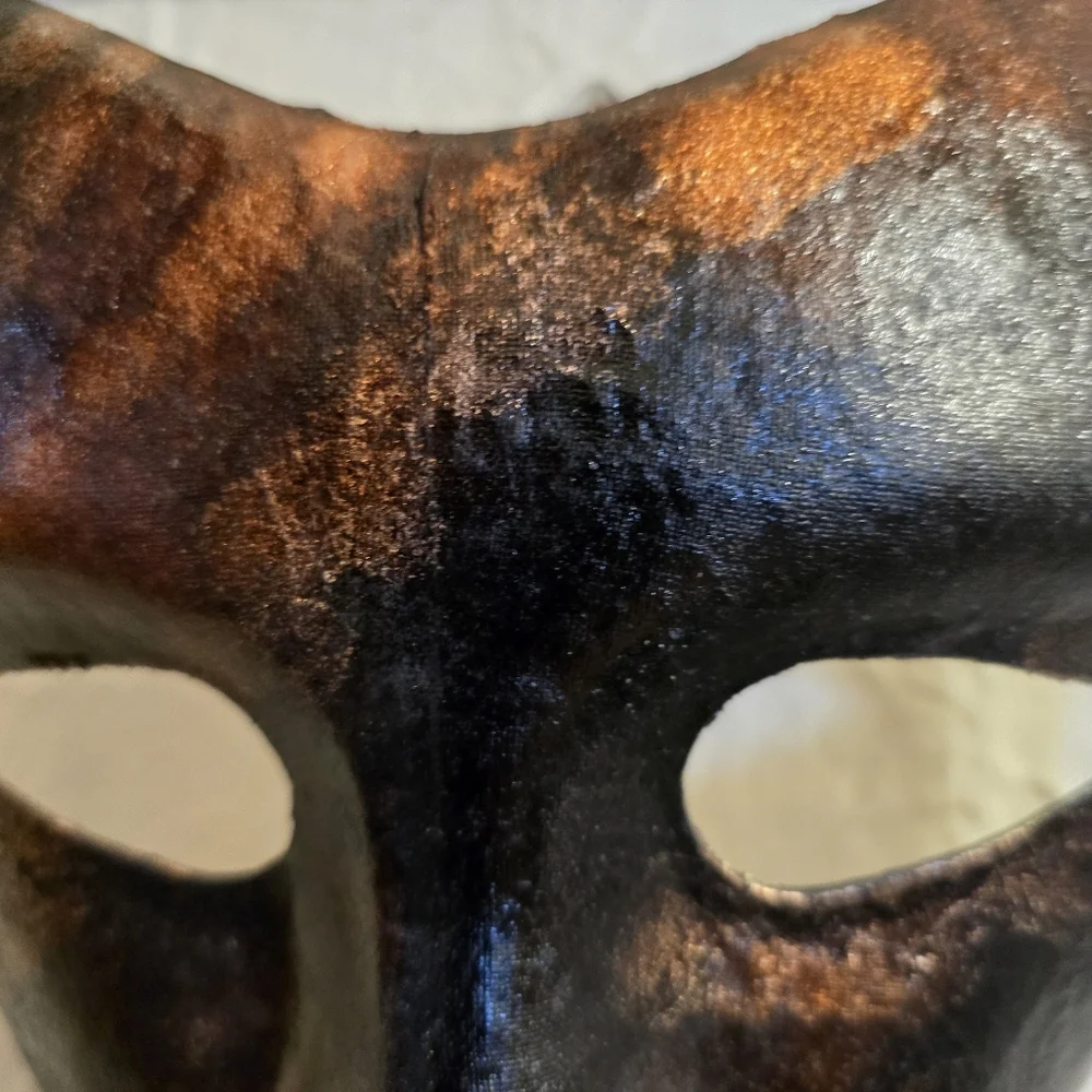 HANDCRAFTED Upcycled Face Mask HANDPAINTED Cosplay Festival Mask Halloween Decor